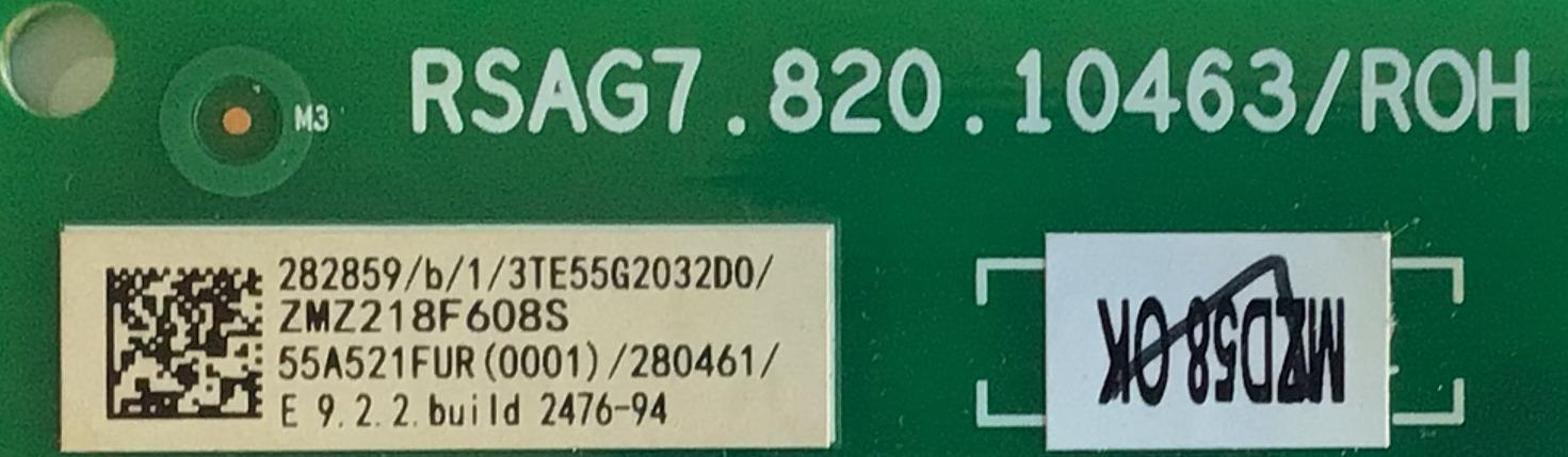 MAIN FUENTE PARA SMART TV HISENSE 4K (3840 x 2160) CON UHD / NUMERO DE PARTE 282859 / RSAG7.820.10463/ROH / 3TE55G2032D0 / ZMZ218F608S / 280461 / MODELO 55R6G 55A521FUR - Imagen 2